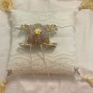 Wedding ring pillow & cart
